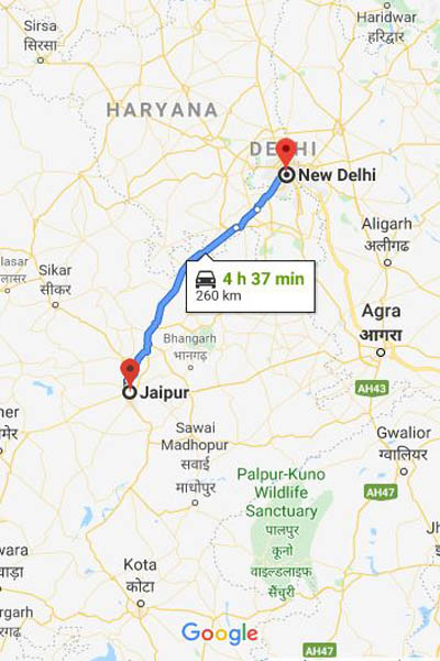 Jaipur to Delhi Taxi