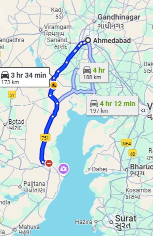 Ahmedabad to Bhavnagar Taxi at Rs 1850/-