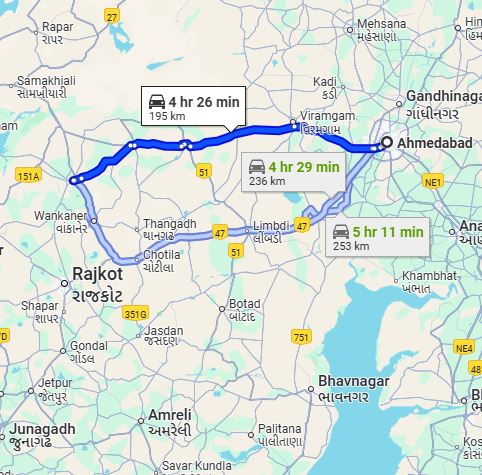 Ahmedabad to Morbi Taxi at Rs 1900/-
