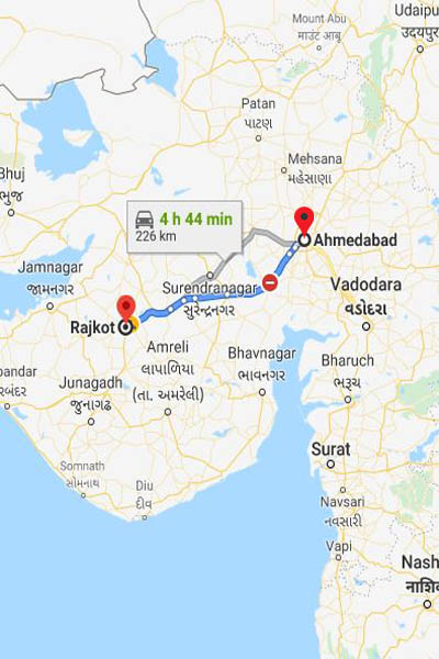 Ahmedabad To Rajkot Taxi Service At Rs 2100/-