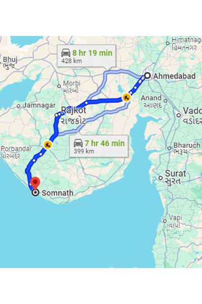 Ahmedabad to Somnath Taxi at Rs 3999/-