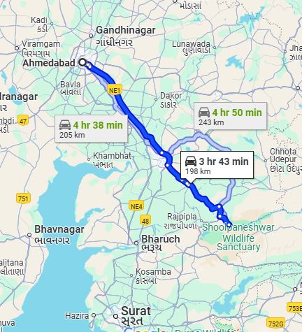 Ahmedabad to Statue of Unity Taxi at Rs 1900/-