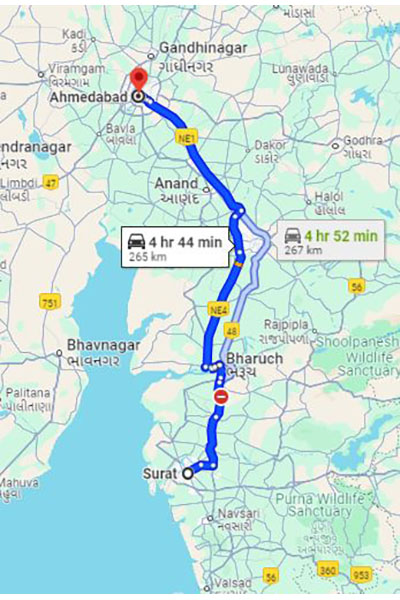 Ahmedabad to Surat Taxi at Rs 2500/-