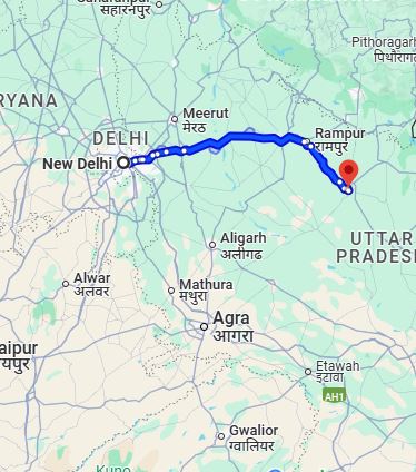 Delhi to Bareilly Taxi at Rs 2100/-