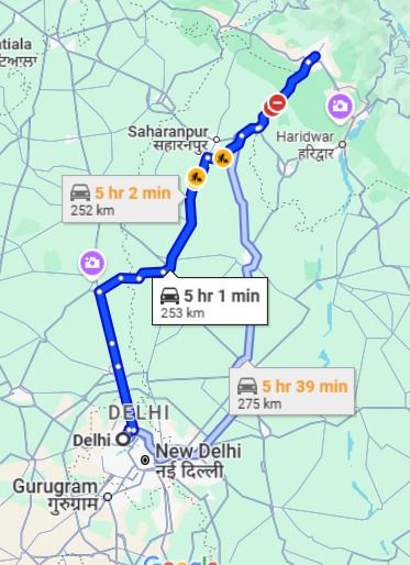 Delhi to Dehradun Taxi Service at ₹9/- Per KM