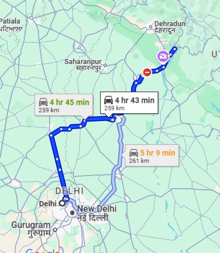 Delhi to Rishikesh Taxi Service at ₹9/- Per KM