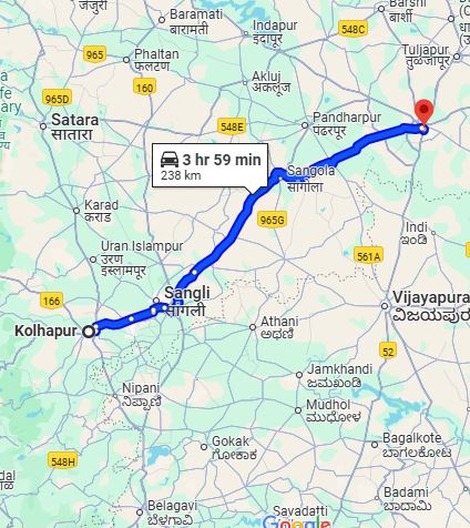 Kolhapur to Solapur Taxi at Rs 2150/-