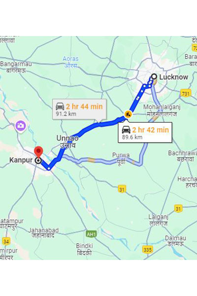 Lucknow to Kanpur Taxi at Rs 999/-