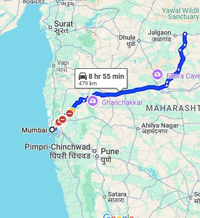 Mumbai to Bhusawal Taxi at Rs 5200/-