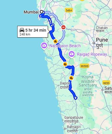Mumbai to Chiplun Taxi at Rs 2600/-