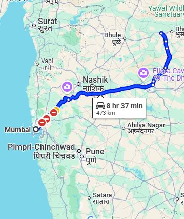 Mumbai to Jalgaon Taxi at Rs 4999/-