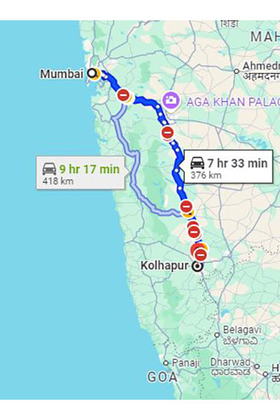 Mumbai to Kolhapur Taxi at Rs 2310/-