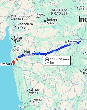 Mumbai to Nagpur Taxi at Rs 9999/-