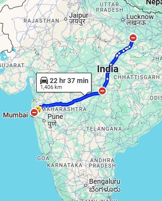 Mumbai to Prayagraj Taxi at Rs 14500/-