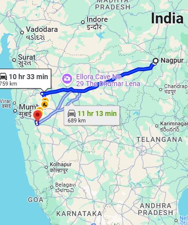 Nagpur to Pune Taxi at Rs 8100/-