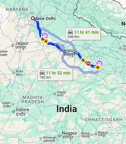New Delhi to Prayagraj Taxi at Rs 7999/-
