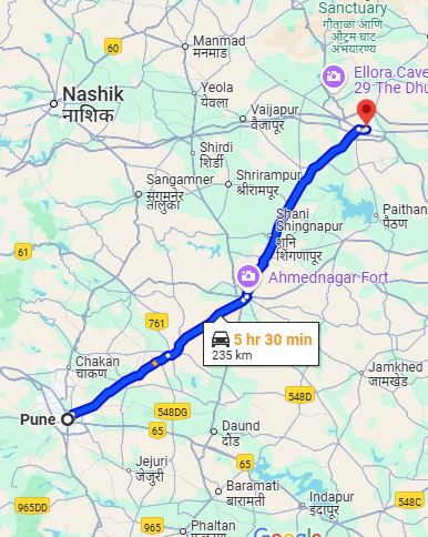 Pune to Aurangabad Taxi at Rs 2200/-