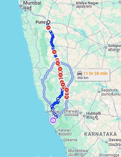 Pune to Goa Taxi at Rs 5700/-