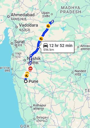 Pune to Indore Taxi at Rs 6999/-