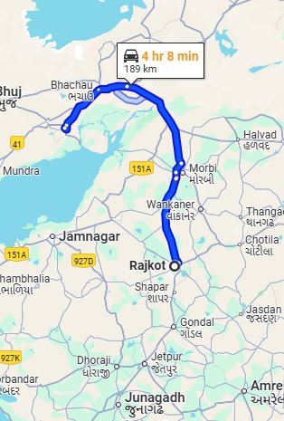 Rajkot to Gandhidham Taxi at Rs 1800/-